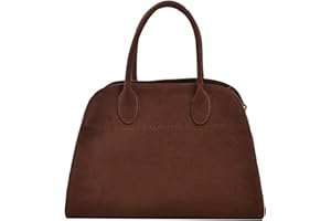 GILTPEAK Suede Tote Bag for Women, Women's Suede Purse Vintage Top Handle Bag, Fashion Retro Shoulder Satchel Work Leather Bag