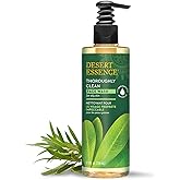 Desert Essence Thoroughly Clean Face Wash with Tea Tree Oil – Natural Facial Cleanser with Castile Soap & Coconut Oil – For Oily & Sensitive Skin – Vegan & Cruelty-Free (8.5 Fl Oz)