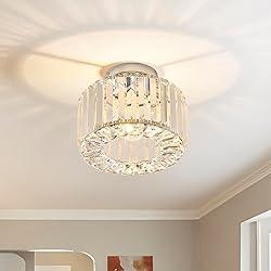 BUXVRCS Crystal Ceiling Light Fixture - Semi Flush