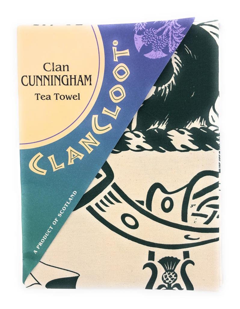 BRAW CLANS TARTANS Clan Tea Towel - The Ultimate Guide for your Kitchen – Absorbent, Stylish, Functional and Fashionable Trendy Tea Towel - Made in Scotland