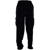Mens Cargo Sweatpants with Drawstrings