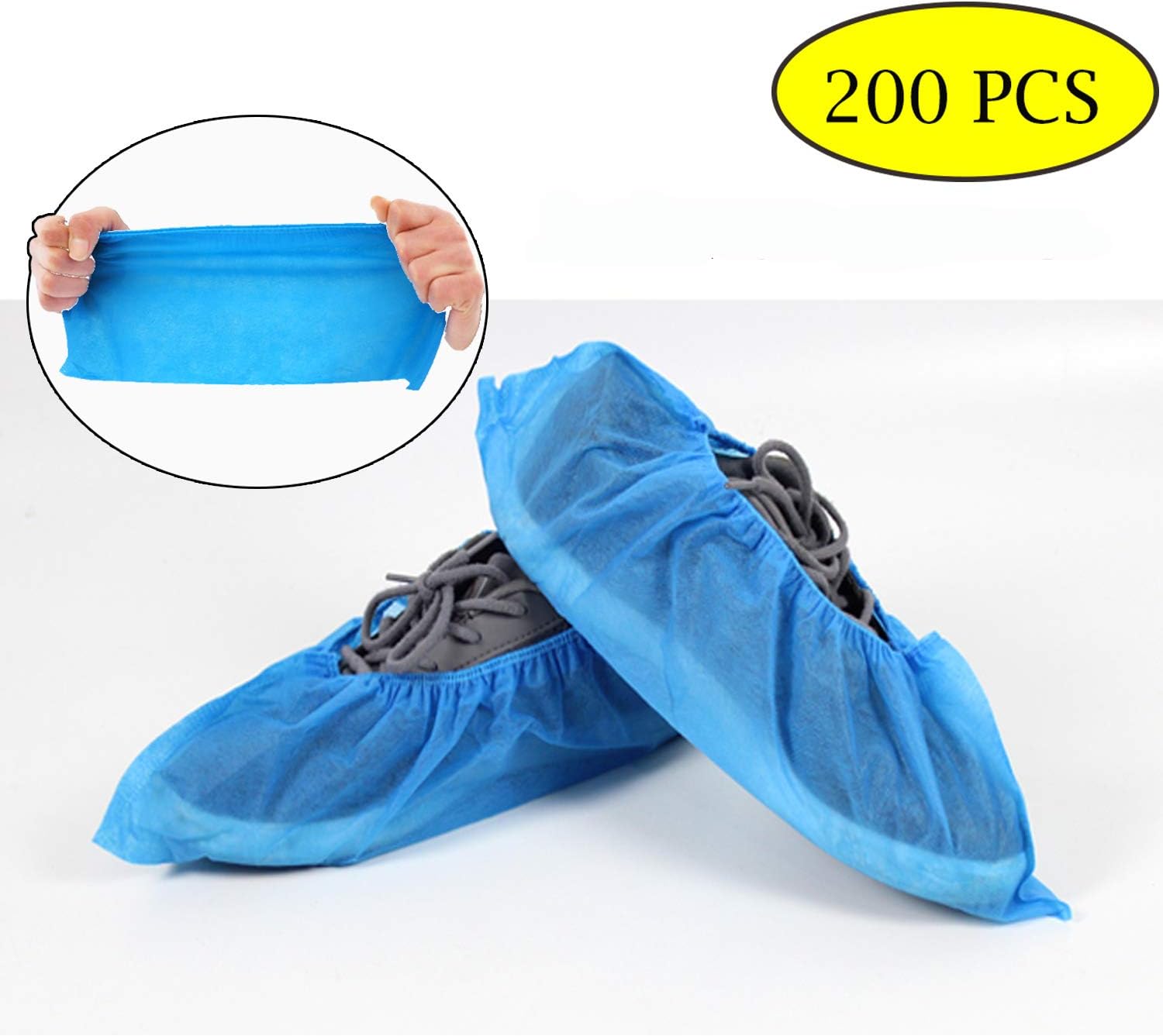 200 PCS(100 pairs) Disposable Boot Shoe Covers Durable Nonwoven non