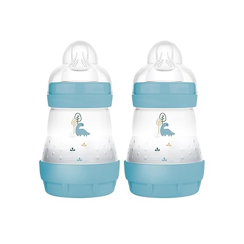 MAM Easy Start Anti-Colic Baby Bottle 5oz, Slow Flow, Breastfeeding-Like  Silicone Nipple Bottle, Reduces Colic, Gas, Reflux, Easy-to-Clean,
