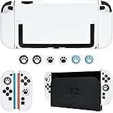 DLseego Protective Hard Case for Nintendo Switch 2 (2025), Slim PC Grip Cover for Joy Con, Detachable JoyCon Controller Protectors-Shockproof & Scratch-Resistant Console Shell, 6 Thumb Grips - White