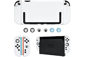 DLseego Protective Hard Case for Nintendo Switch 2 (2025), Slim PC Grip Cover for Joy Con, Detachable JoyCon Controller Prote