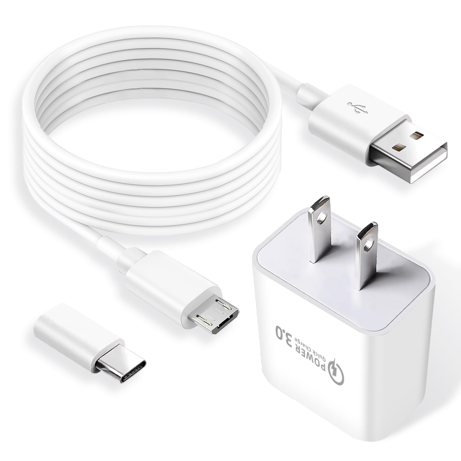 Photo 1 of 10 FT Charging Power Cable Cord 9V for Arlo Pro Pro2, Q, GO, Arlo Essential Spotlight XL/XL 2nd, Eufy, Wyze Cam Pan v3 v2,Netvue,Blink,Yi Home Camera,Kasa Cam Wall Charger Adapter Replacement