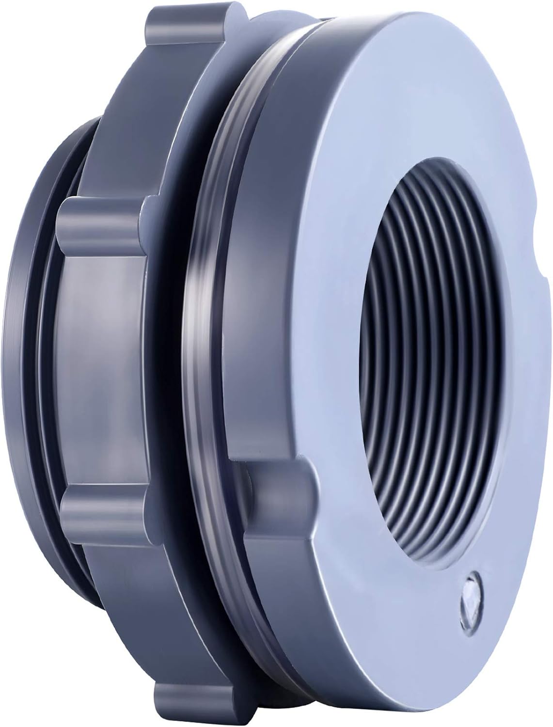 Outus PVC Bulkhead Fitting for Rain Barrels, Aquariums, Ponds or Water Tanks (2 Inches)