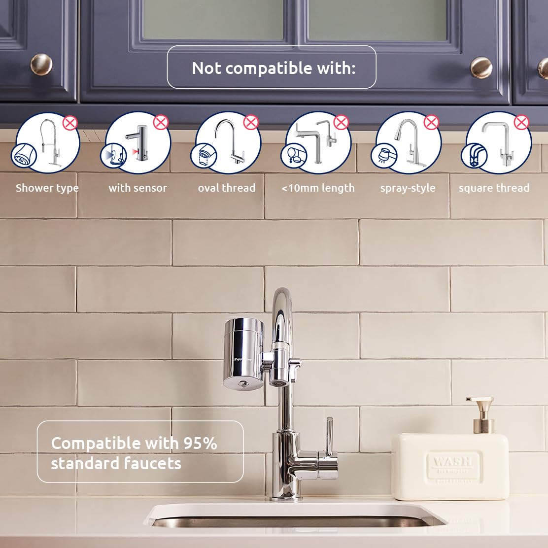 Tappwater EcoPro SMR-Wasserfilter Wasserhahn mit 6 Stufen und Swedish Mineral Rock. Filtert +100 Stoffe und fügt Mineralien für reines, gesundes Wasser hinzu. Wasserreiniger mit exklusiver Technologie 8