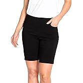 Slim-Sation Womens Pull on Solid 9" Walking Short with 4 Functional PocketsShorts