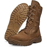 Belleville Flyweight C320 Combat Boot - Lightweight Tactical Boots - Breathable Hot Weather Wear - Desert Traction Outsole - Soft Toe Style - Full-Grain Cattlehide Leather - Vibram Incisor Outsole