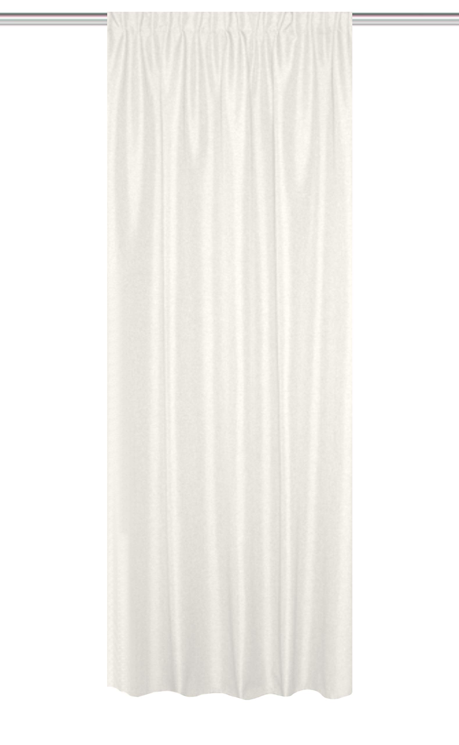 HOMEbasics 085960-0910 245 x 135 cm, Window Curtains, Polyester, Wool White