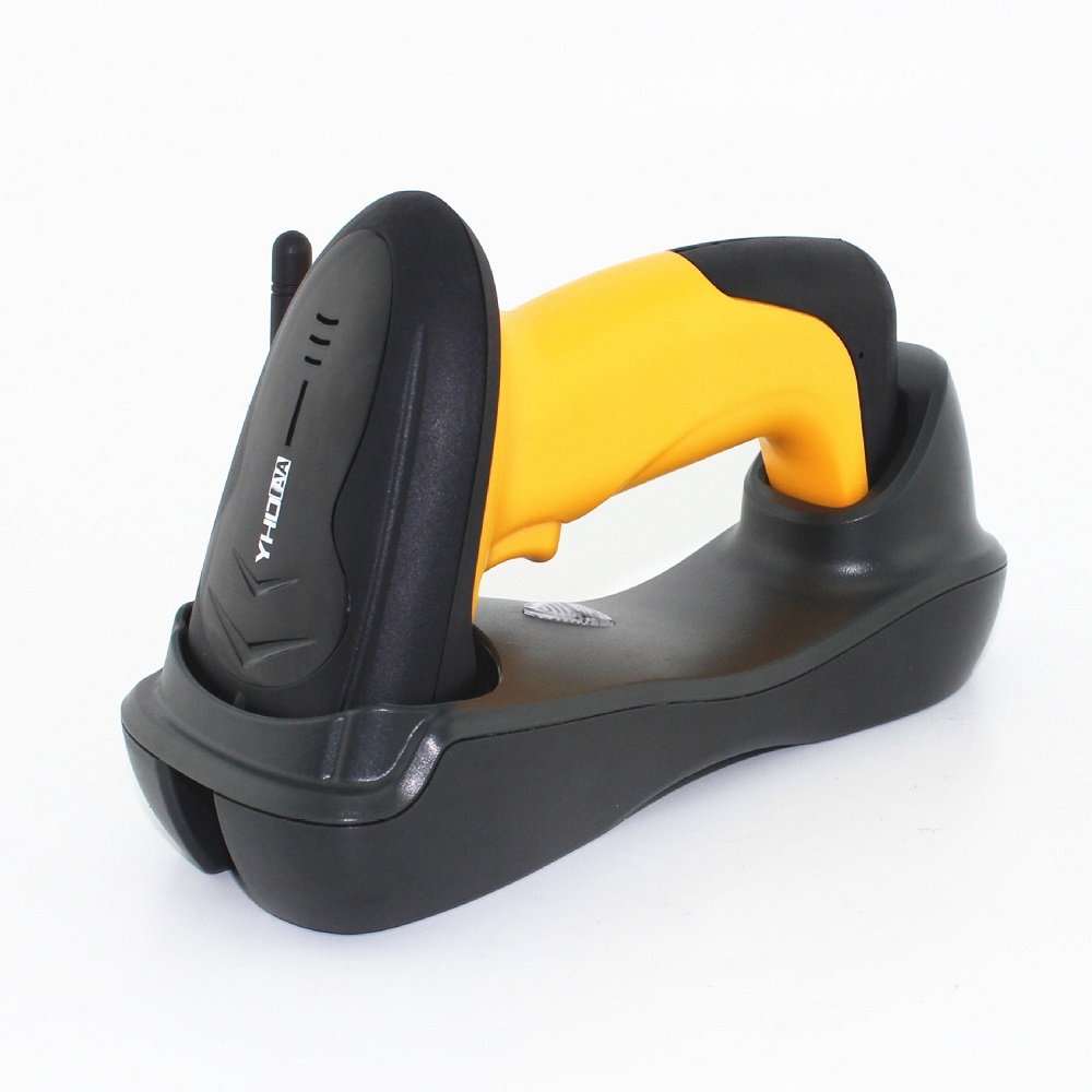 Lector codigo barra WER escaner lector de documentos inalámbrico MHZ con base