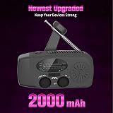 SOLARBABY Wind Up Solar Radio Emergency AM/FM USB Charger LED Light view 2
