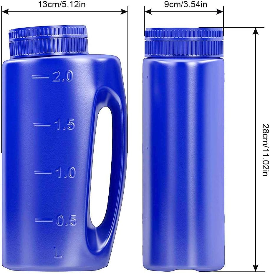 Millster 2L Hand Held Spreader In Blue Adjustable Hole Size For Seed 