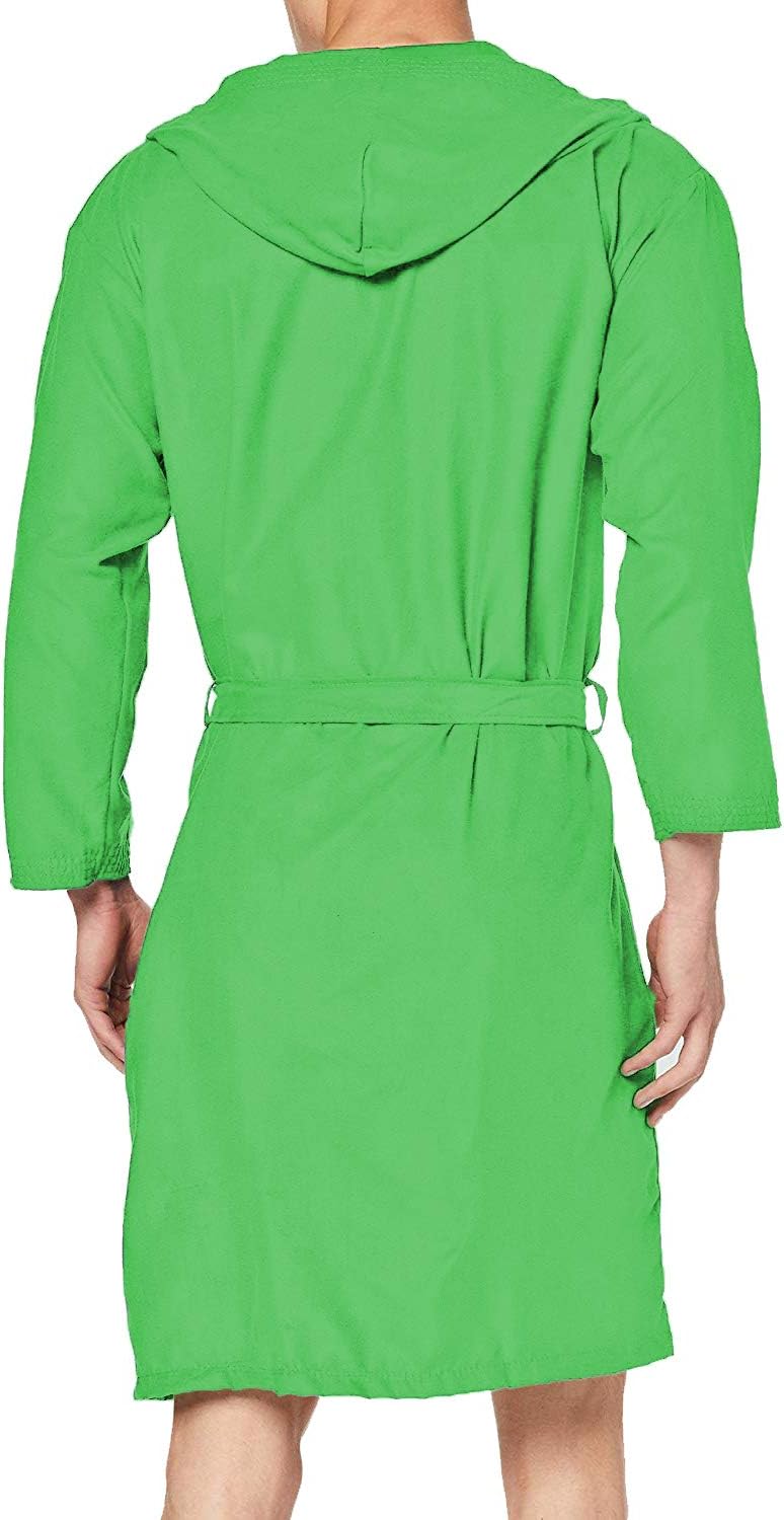 PETTI Artigiani Italiani Unisex, Hooded Microfiber Bathrobe, 100% Made in Italy, Microfibre, Green, L - Image 4