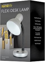 Homelife Classic 35W Flexi Desk Lamp L958SV Strato Silver UK Plug view 5