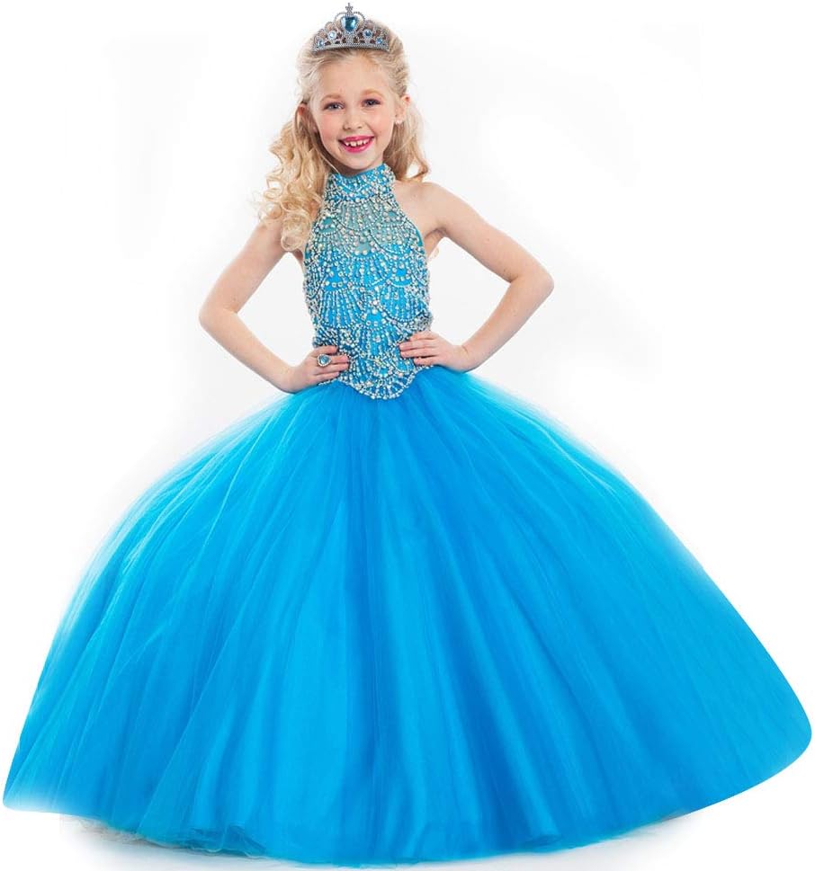 Vicloon Elsa Princess Dress Up Accessories, Crown Wand Blue Gloves Tiara Wig Necklace Ring Earrings Set of 9 - Image 5
