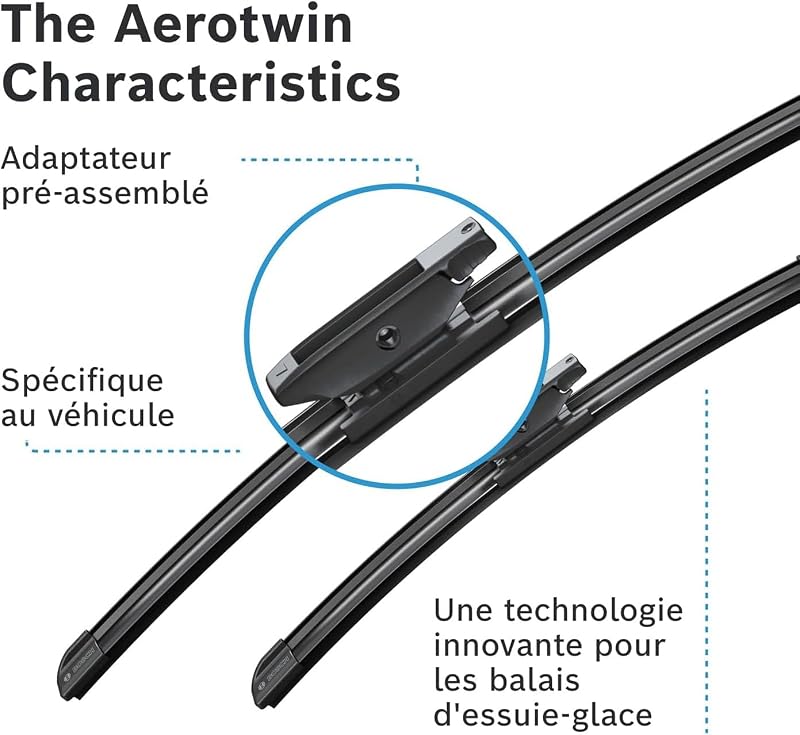 Bosch Aerotwin eA 012 S Jeu de 2 Balais d'essuie-glaces - 500 mm / 360 mm