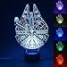 Multi-colored 3D Illusion Night Lighting Touch Botton 7 Color Change Decor LED Lamp