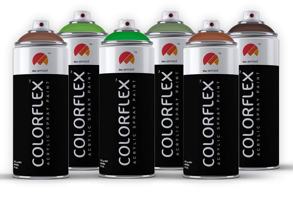 Colorflex Green/Brown Spray Paint 400 ml (pack of 6 ) Amazon.in Home