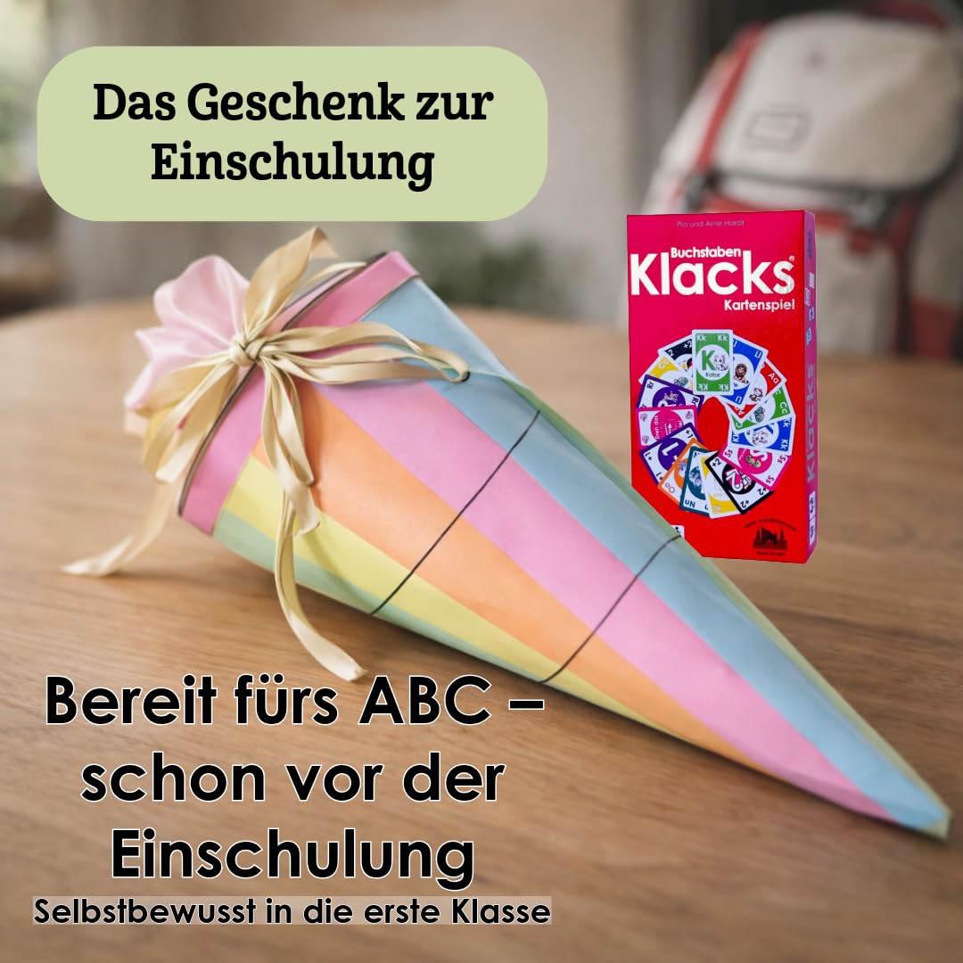 Buchstaben Klacks – Das ABC-Mau-Mau für Kinder | Lernspiel & Geschenk für Junge und Mädchen I Kartenspiel ab 4, 5, 6, 7, 8 Jahre | Einschulung | Geburtstagsgeschenk 6