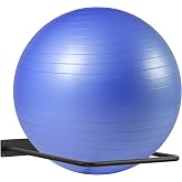 DNYLHRLZ Large Stability Ball Wall Rack - Yoga Ball Storage Rack for Studio, Gym or Home (1 Black)