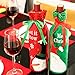Professional►House 2 PC Red Wine Bottle Bags Christmas Decorations Gift Party Best Gift for Xmas Bar Red Wine Bottle Cover Bags