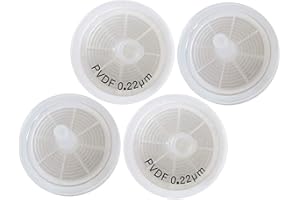 Syringe Filters PVDF Membrane Diameter 25mm Pore Size 0.22um Biological Filters by Allpure Biotechnology [Pack of 100] (PVDF 