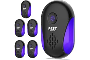 DOS VECES Upgraded Ultrasonic Pest Repeller 6 Packs, 2024 Indoor Mosquito Repellent for Roach Rodent, Mouse, Bugs, Mice, Spider, Electronic Plug in Pest Control for House, Garage, Warehouse, Hotel