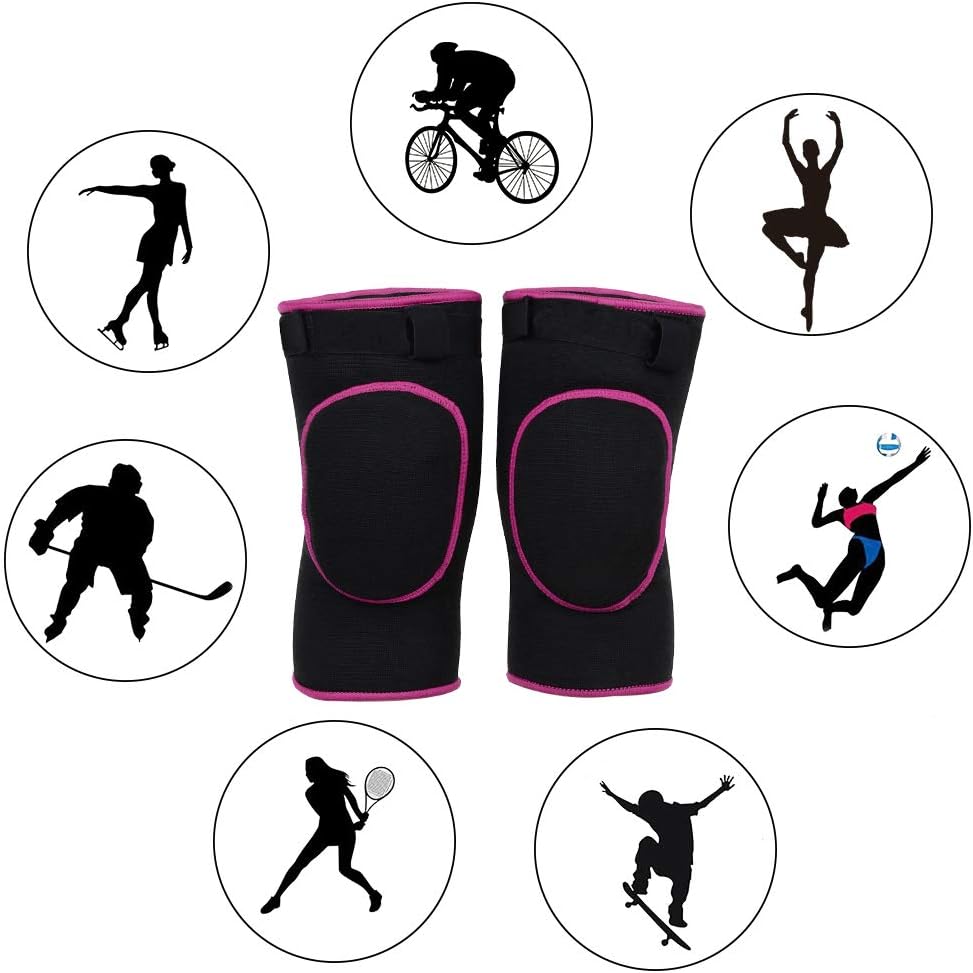 Greneric Protective Knee Pads for Dancers Soft Knee Thick Sponge Anti-Slip Collision Avoidance Knee Sleeve for Volleyball Women Girls Boys : Sports & Outdoors