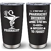 Cudoviqu Pharmacist Gifts - Appreciation Gift for Pharmacists - Funny Pharmacist Gift Ideas - Birthday Gifts for Pharmacists, 20 oz Stainless Steel Tumbler With Lid & Straw