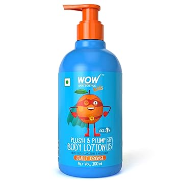 WOW Skin Science Kids Plush & Plump Body Lotion - Sweet Orange - SPF 15 - No Parabens, Mineral Oil, Silicones & Color, 300 ml