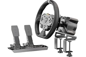 MOZA R3 Racing Wheel and Pedals Bundle for Xbox & PC,Powerful 3.9Nm DD Servo Motor with Aviation-Grade Aluminum Construction,