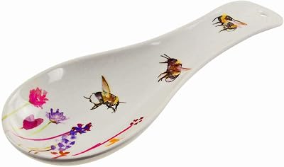 The Leonardo Collection Busy Bees Spoon Rest | Hand-Painted Resin Decor