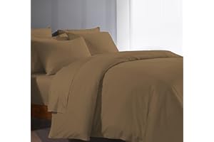BLUEMOON HOMES 100% Egyptian Cotton Duvet Cover Queen Full Size 1000 Thread Count Long Staple Egyptian Cotton Quilt Cover, Silky Soft, Breathable with Hidden Zipper Closure 1 Piece Duvet Cover (Taupe)