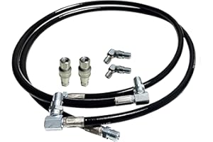 SEASAIL 45'' Hydraulic Power Angle Hose & Fittings Kit Compatible with E47 Meyer Snow Plow Snowplow Hoses Blade