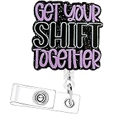 Retractable Badge Holder with Funny Quote,Durable Alligator Clip ID Card Name Badge Holder