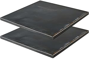 YLJNGUS Steel Plate 6" x 6" x 1/8" - 2PCS A36 Hot Rolled Metal Steel 1/8 inch(3mm) Plate Flat Steels Weldable Base Sheet Metal Stock