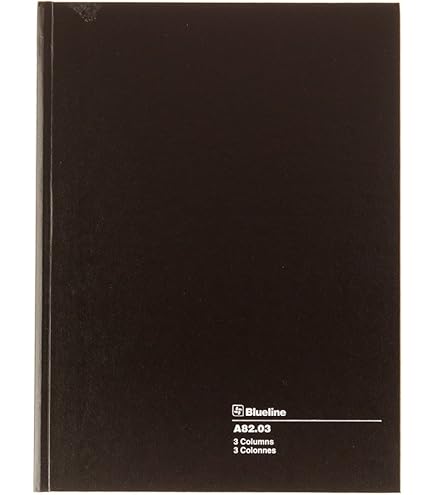 Blueline Record Book 12.5x7.875-Inch 200 Pages, Black (A790200.01