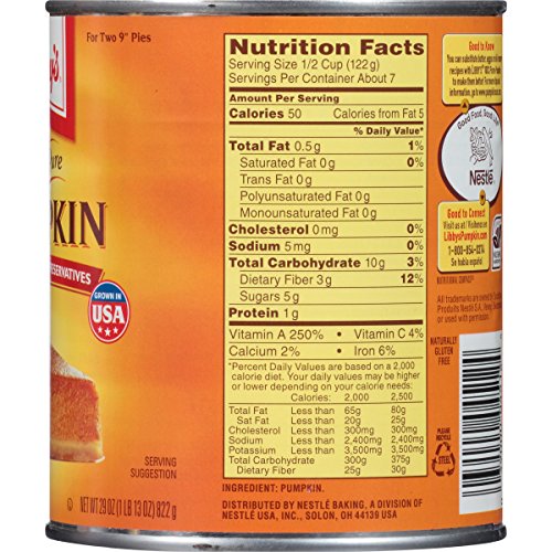 Libbys Libbys 100 Pure Pumpkin, 29Ounce Cans (Pack of 12) Healthy
