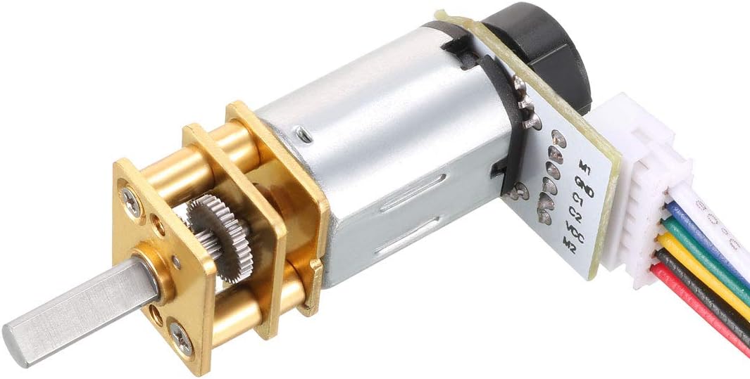 uxcell GA12-N20 3V 30RPM DC Gear Motor with Encoder Speed Velocity Measurement for Mini Car Balance Motor Encoder DIY