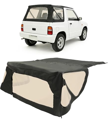 Bestop Strapless Bikini Top For Suzuki Sidekick & Geo Tracker - Black Denim, Targa-Style Sun Protection
