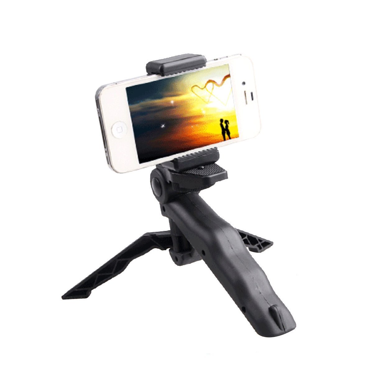 ProCIV Mini Tripod,Mini Tripod Mount + Phone Holder Clip Desktop Self-Tripod for Digital Camera & iPhone 6/6S/5S/SE,Samsung Galaxy S5/6/7 Note 2 3 4 and other Smartphones(Phone Clip / Gopro Clip)
