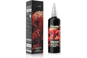Nazzor Tattoo Ink Premium Tattoo Ink Perfect for Shading and Lining Smooth Consistent Pigment Tattoo Color for Beginners Black 200ml (6.7oz)