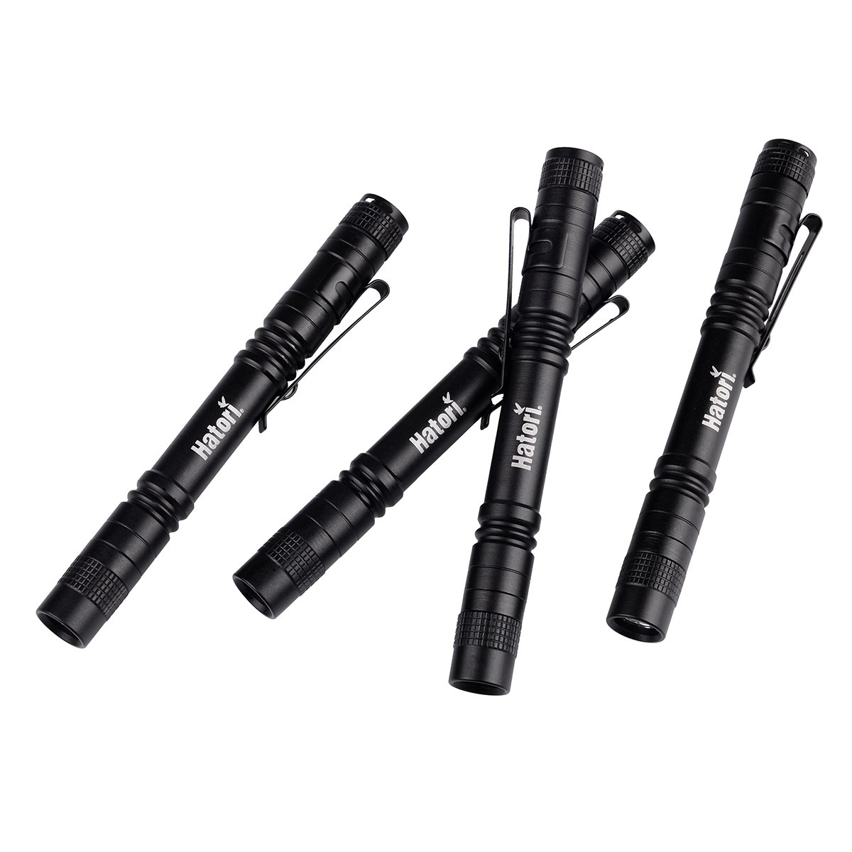 Hatori 4PCS Small LED Flashlight Sets, XPER3 Black Bright Pen Light