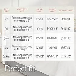 lalaLOOM Queen Bed Sheet Set, Soft Microfiber Hotel