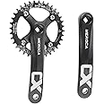 PETCHOR Square Taper Crankset MTB, Mountain Bike Single Speed Crankset, Bicycle Crank Arm Set 170mm 104BCD, 32T/34T/36T/38T C