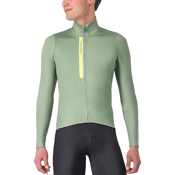 Amazon.com: CASTELLI Pro Thermal Mid LS Jersey Chartreuse