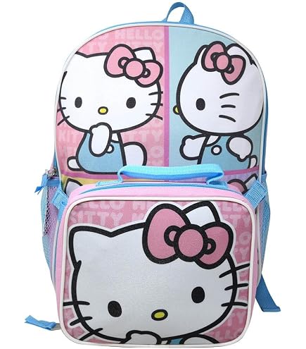 Hello Kitty Backpack and Lunch Bag Set for Girls School Bundle + More | 16