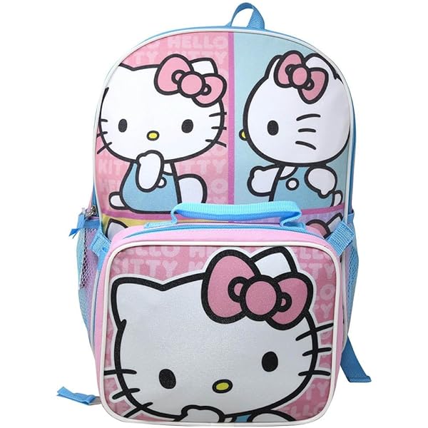 Amazon.com | Hello Kitty Backpack for Girld - Bundle with 16" Sanrio  Bookbag, Water Bottle, Stickers, More | Hello Kitty School Bag for Girls,  Kids | Kids' Backpacks